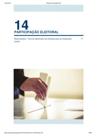 13/07/2019 Retrato de Portugal 2019
https://www.pordata.pt/ebooks/PT2019v20190711/mobile/index.html 70/84
 