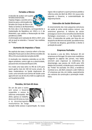 Sindicato Nacional dos Profissionais de Seguros e Afins
PORTO - geral@sinapsa.pt    LISBOA - lisboa@sinapsa.pt     COIMBRA - coimbra@sinapsa.pt
                                     www.sinapsa.pt
 