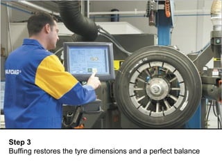 Step 3
Buffing restores the tyre dimensions and a perfect balance
 