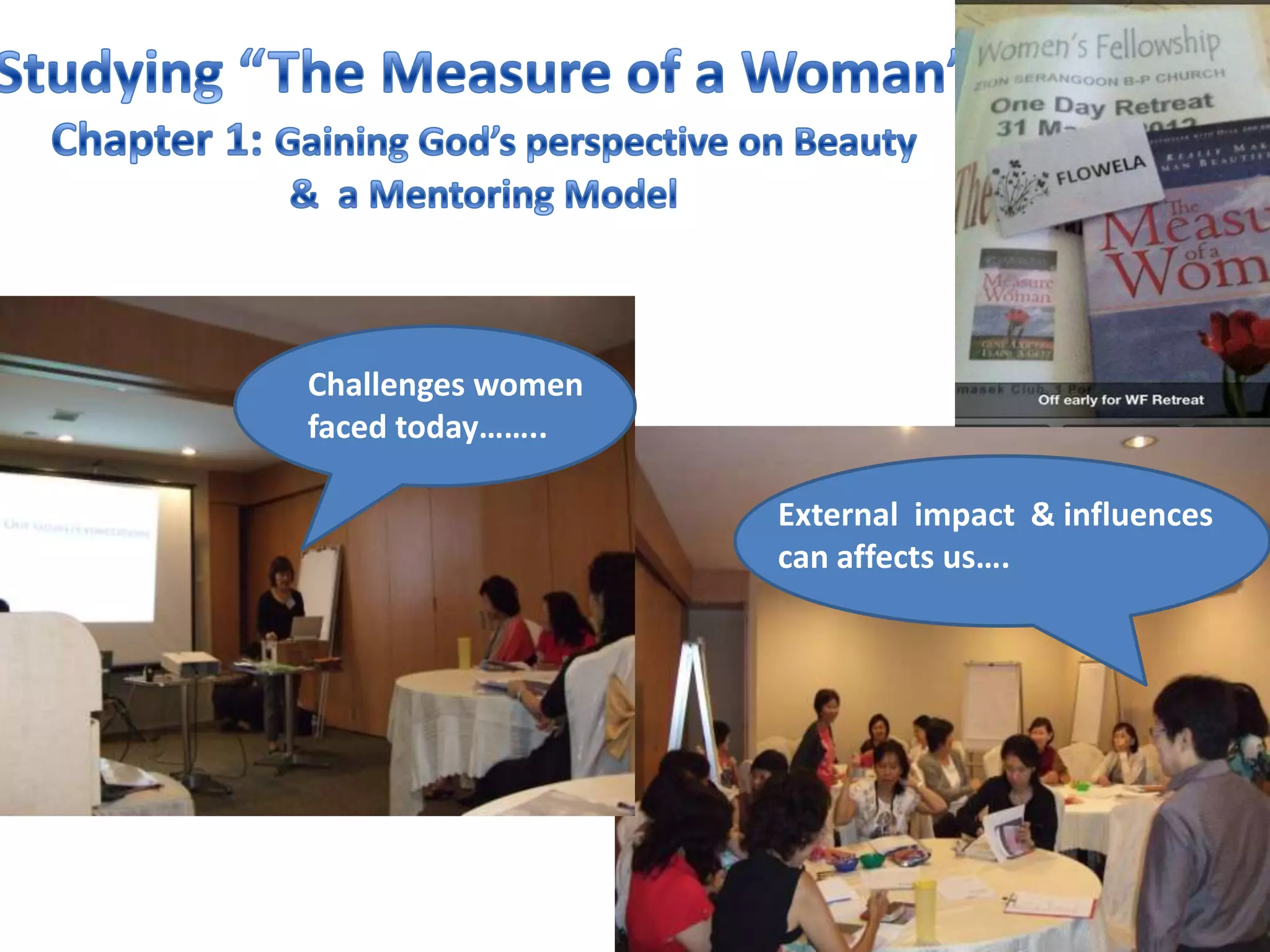 Challenges women
faced today……..

                   External impact & influences
                   can affects us….
 