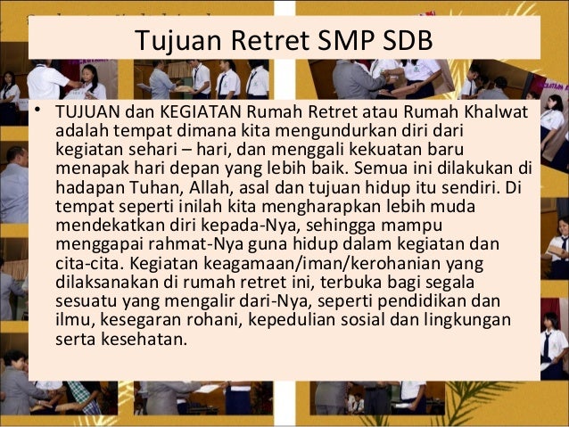 Retret SMP Seruni Don Bosco