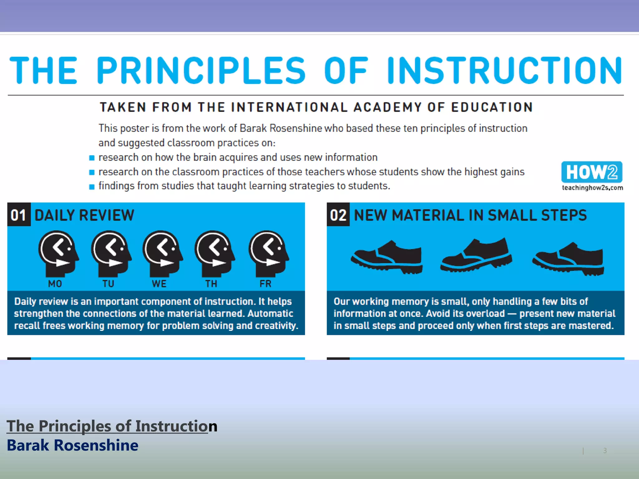 3|
The Principles of Instruction
Barak Rosenshine
 