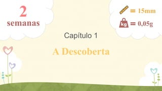 2

15mm

semanas

0,05g

Capítulo 1

A Descoberta

 