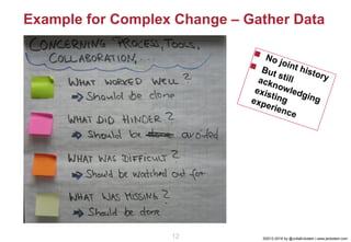 ©2012-2019 by @JuttaEckstein | www.jeckstein.com12
Example for Complex Change – Gather Data
 