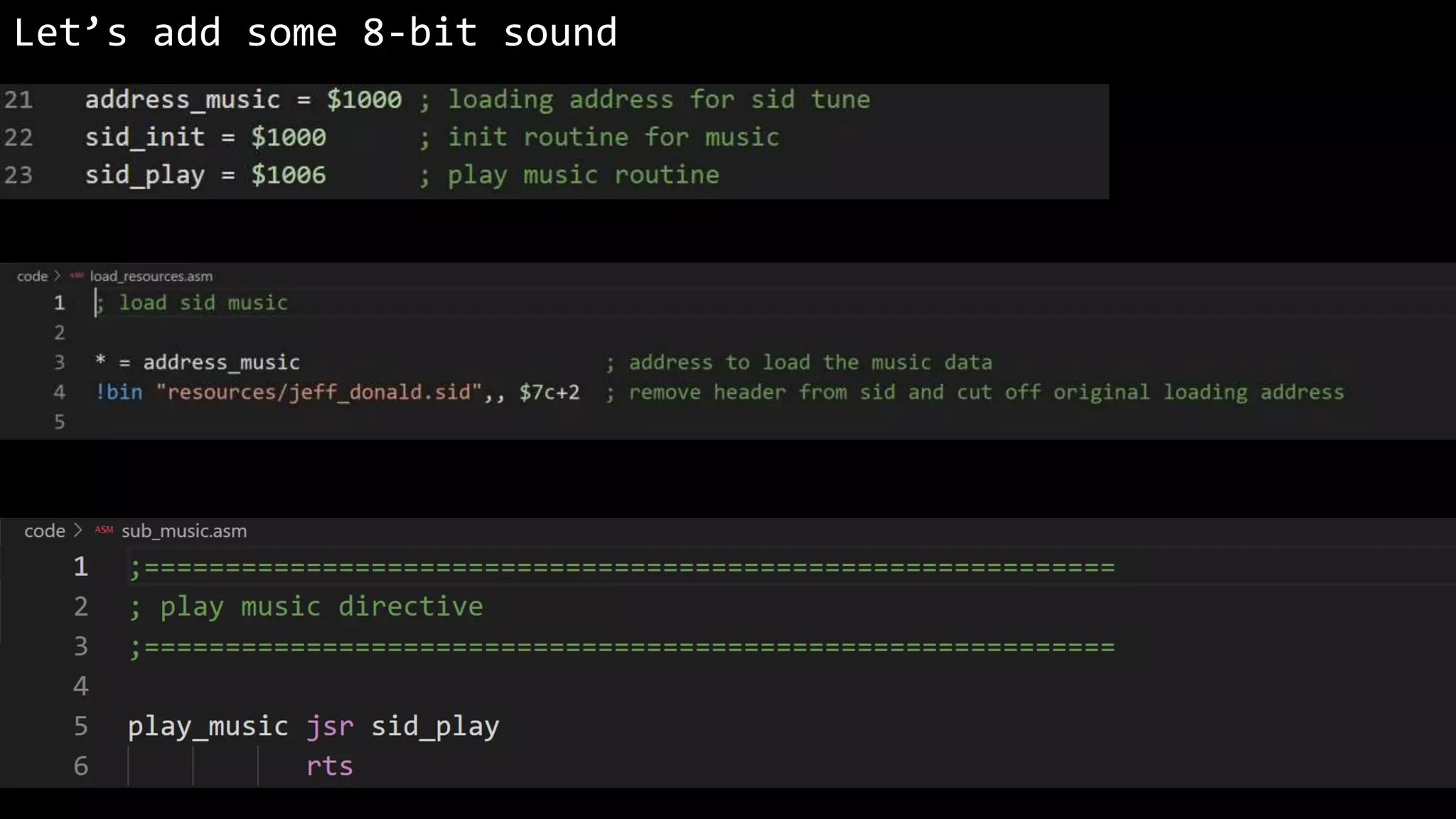 Let’s add some 8-bit sound
 