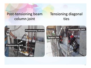 Post-tensioning beam
column joint
Tensioning diagonal
ties
9
 