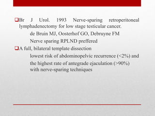 Retroperitoneal lymph node dissection kaushal | PPTX