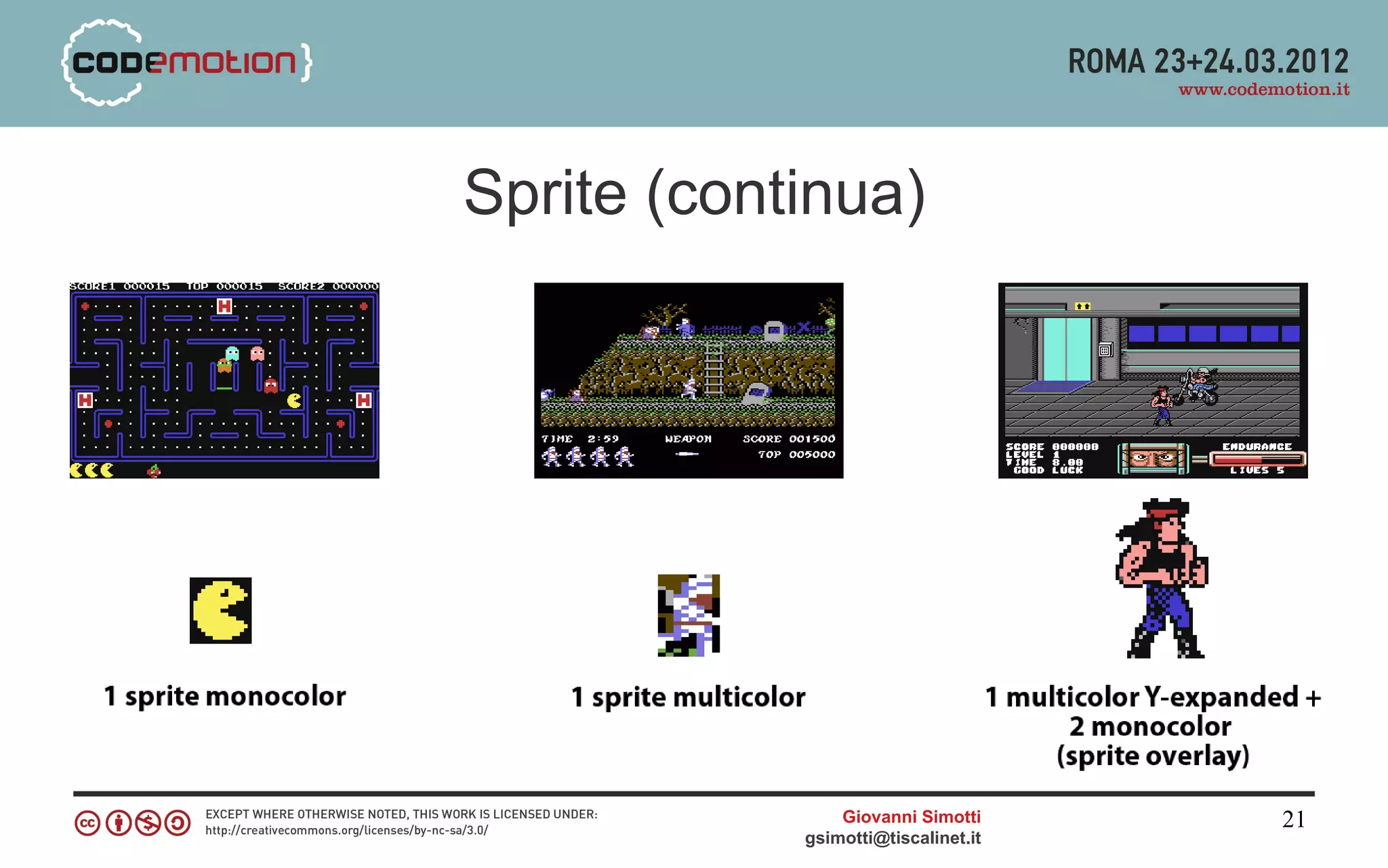 Sprite (continua)




                Giovanni Simotti     21
            gsimotti@tiscalinet.it
 
