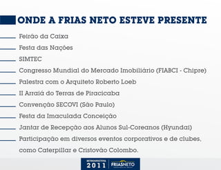 FRIAS NETO Retrospectiva 2011