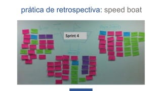 prática de retrospectiva: speed boat