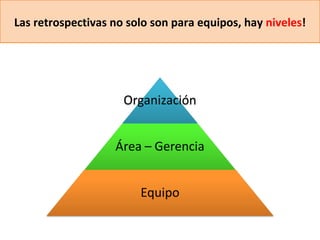 Las retrospectivas no solo son para equipos, hay niveles!
 