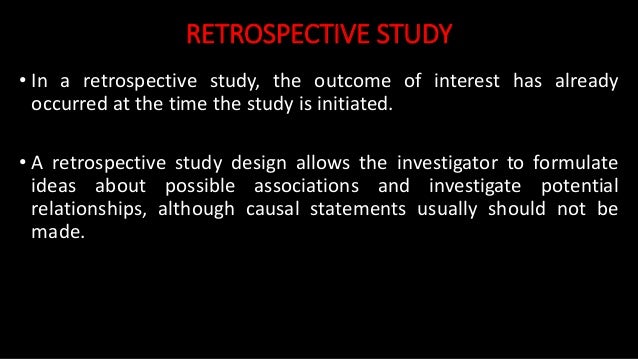 retrospective meaning