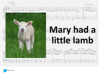 @gwww
Mary had a
little lamb
 
