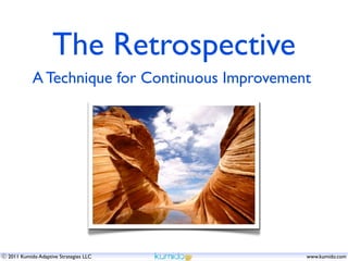 The Retrospective
          A Technique for Continuous Improvement




2011 Kumido Adaptive Strategies LLC            www.kumido.com
 