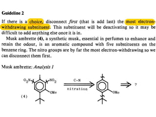 Retrosynthetic analysis guidelines