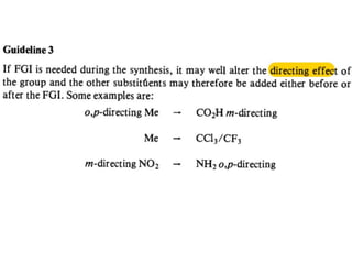 Retrosynthetic analysis guidelines