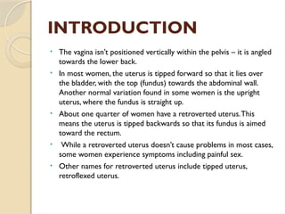 Retroversion Graphical Image retroversion and retroflexion.pptx important for gynae | PPTX