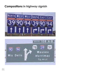 Compositions in highway signish
 