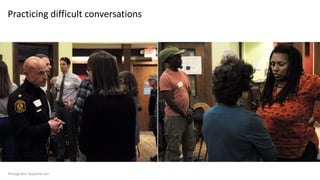 Practicing difficult conversations
Photographs: Stephanie Sun
 