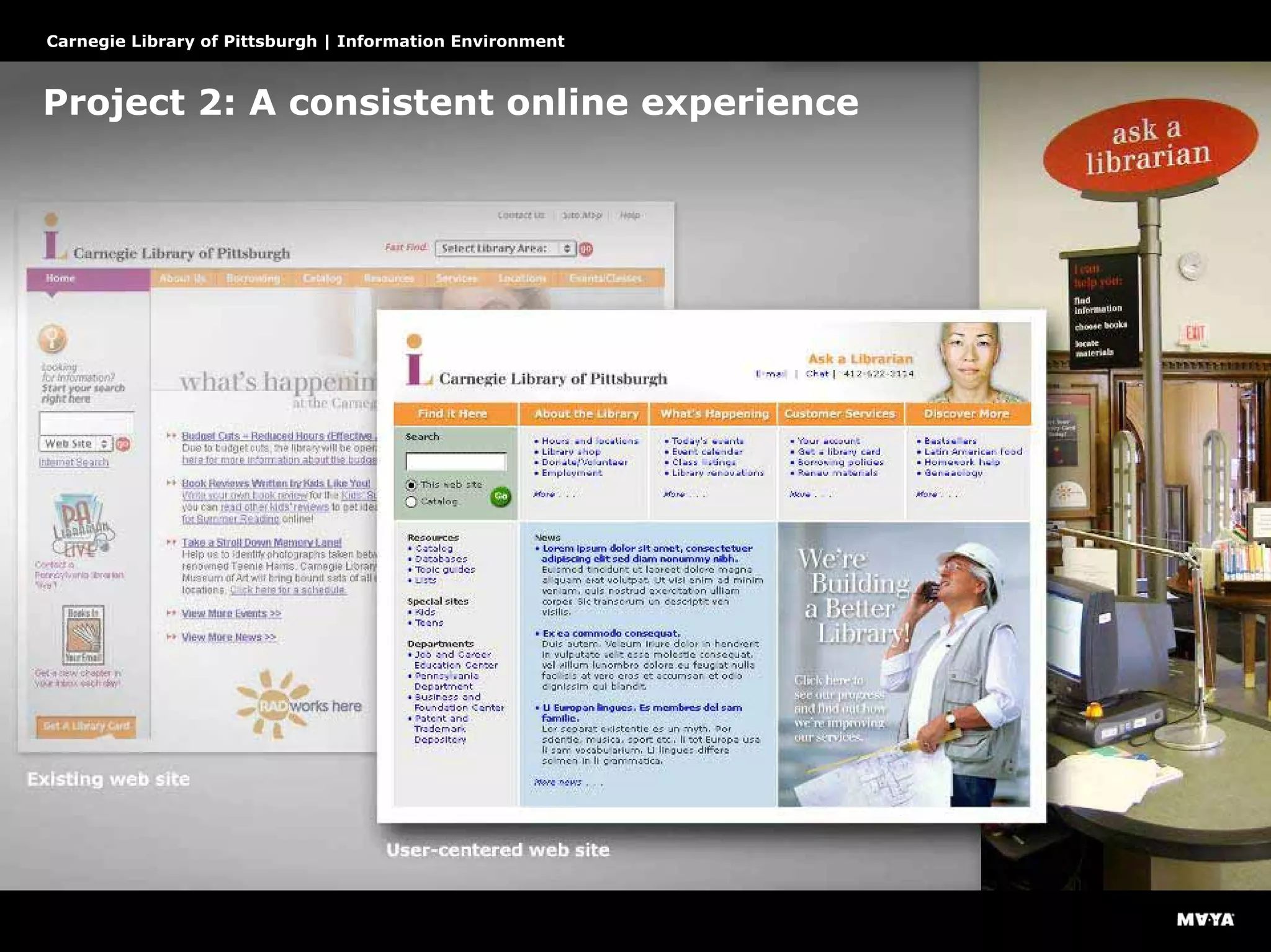 Project 2: A consistent online experience
Carnegie Library of Pittsburgh | Information Environment
 