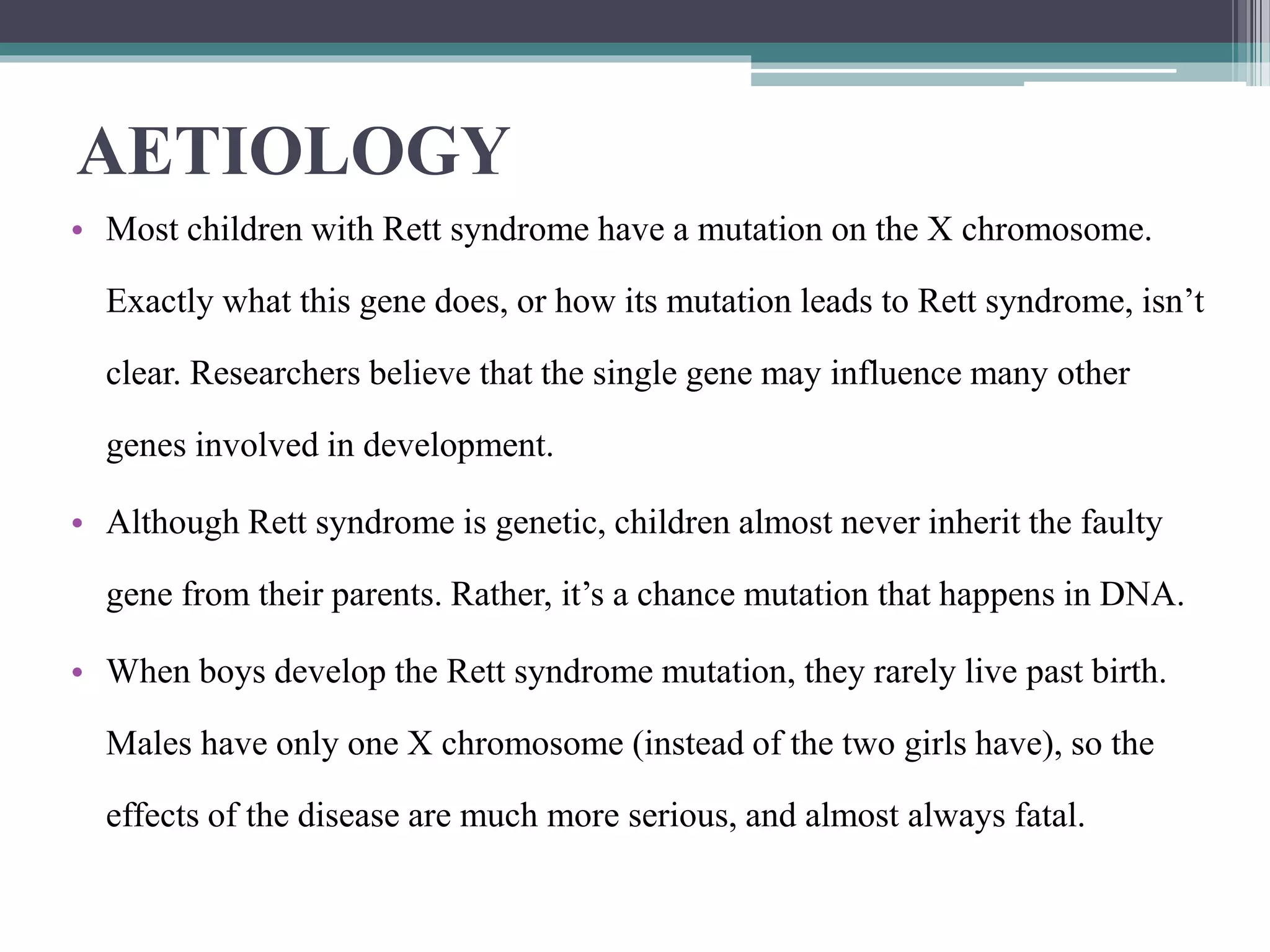 Retts syndrome(1) | PPTX
