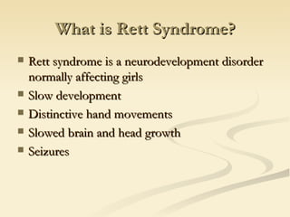 Rett syndrome | PPT