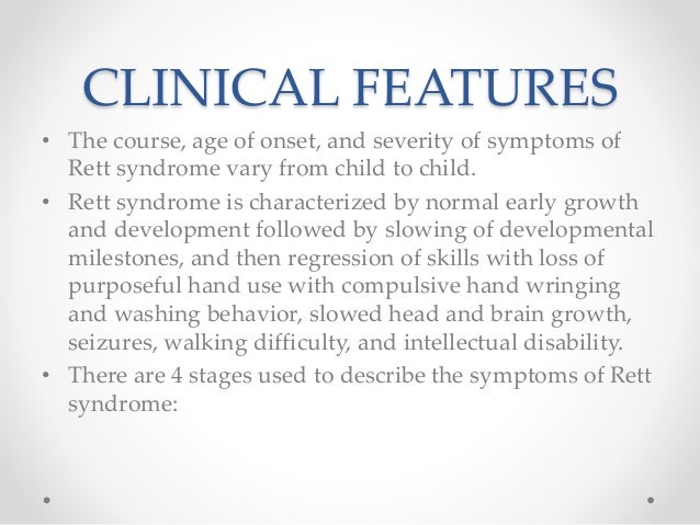 rett syndrome presentation