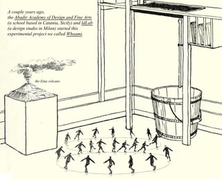 A couple years ago, 
the Abadir Academy of Design and Fine Arts 
(a school based in Catania, Sicily) and IdLab 
(a design studio in Milan) started this 
experimental project we called Whoami. 
the Etna volcano 
 