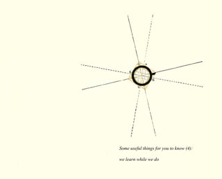 Some useful things for you to know (4): 
we learn while we do 
 