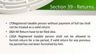 FILING OF RETURNS [SECTION 37 TO 48] | PDF