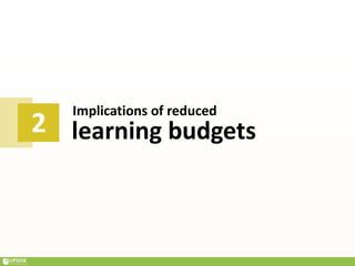 Implications of reduced
2 learning budgets
 