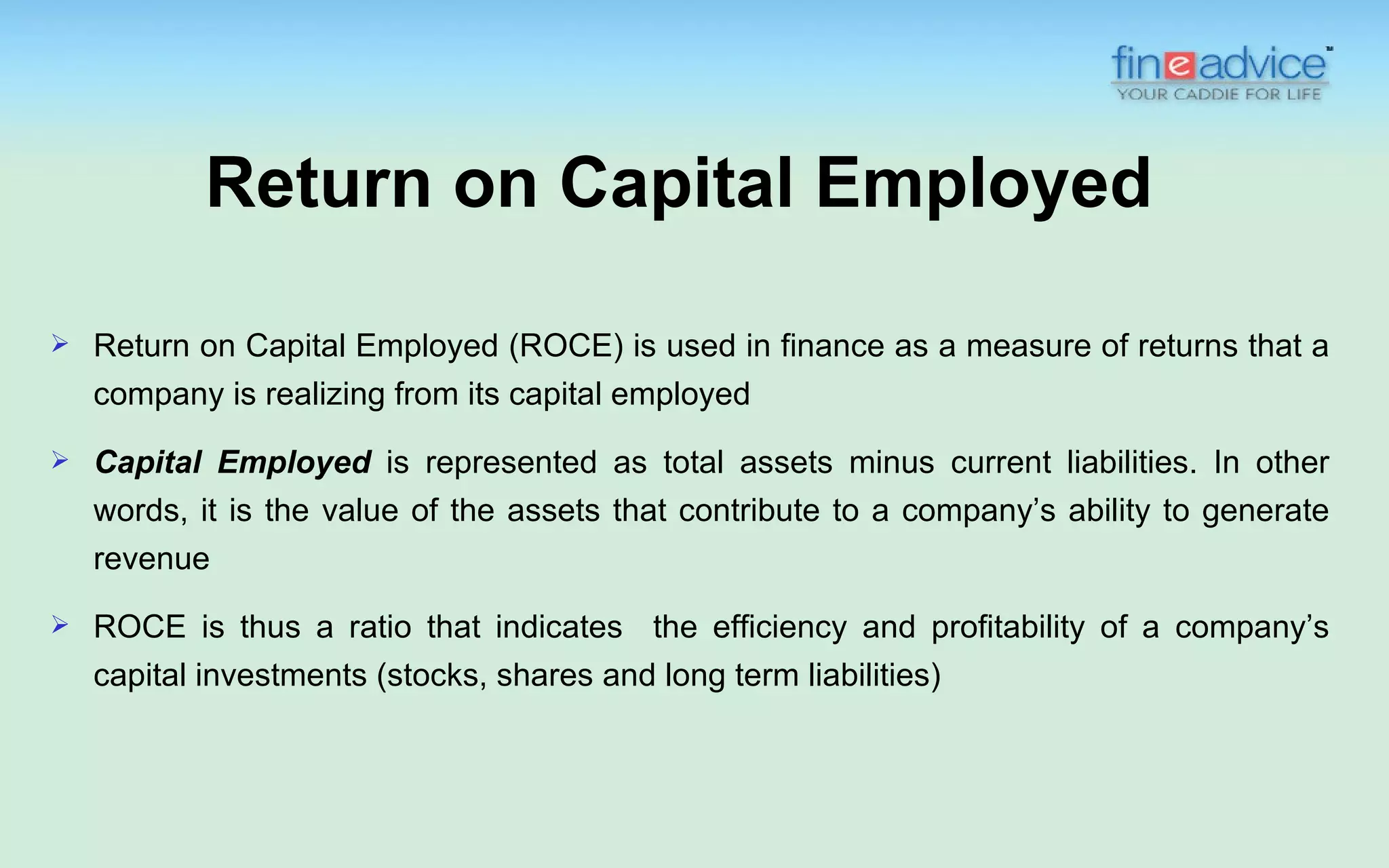 Return on Capital Employed | PPT