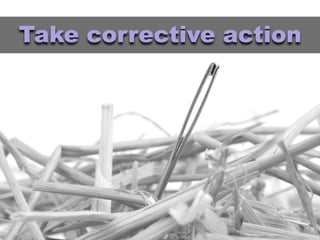 Take corrective action
 