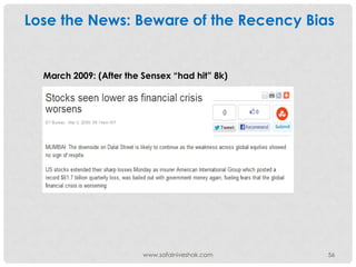 Lose the News: Beware of the Recency Bias


  March 2009: (After the Sensex “had hit” 8k)




                         www...