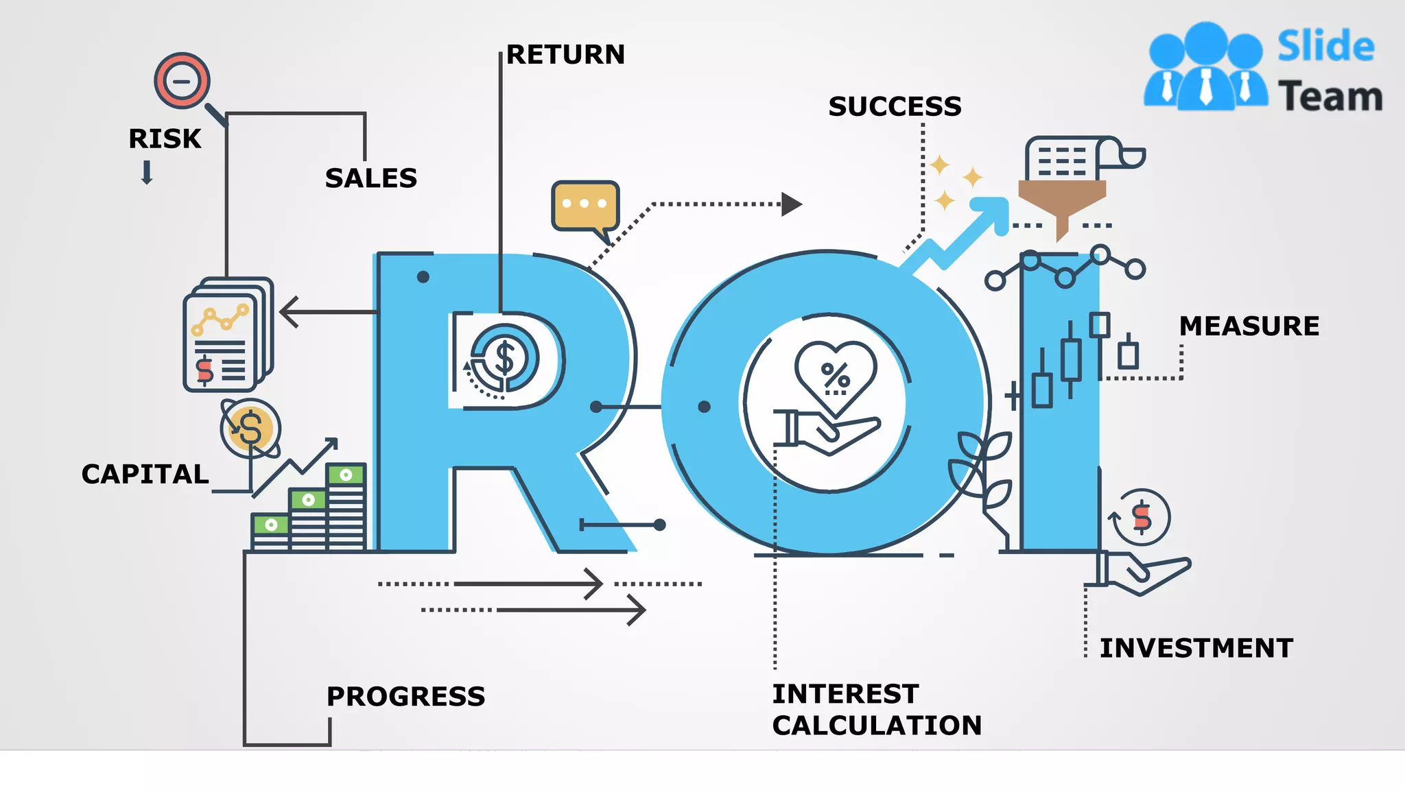 8
INVESTMENT
SALES
RISK
INTEREST
CALCULATION
CAPITAL
RETURN
MEASURE
SUCCESS
PROGRESS
This slide is 100% editable. Adapt it to your needs and capture your audience's attention.
 