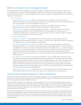 Infosys – Returns Management Best Practices | Advantages | PDF