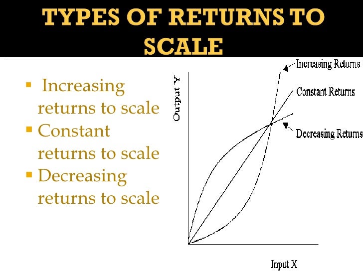Returns to scale and its implications