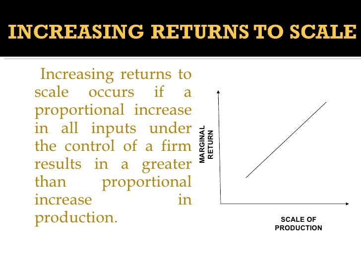 Returns to scale and its implications