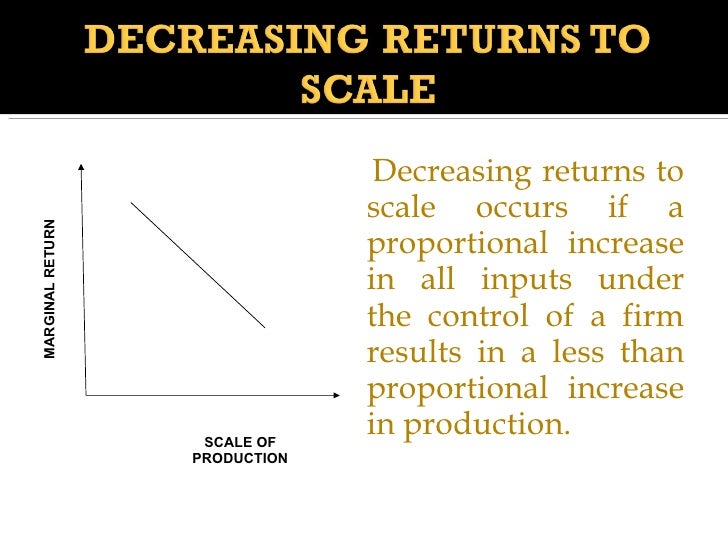 Returns to scale and its implications