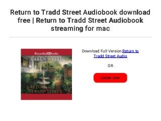 return to tradd street return to tradd street