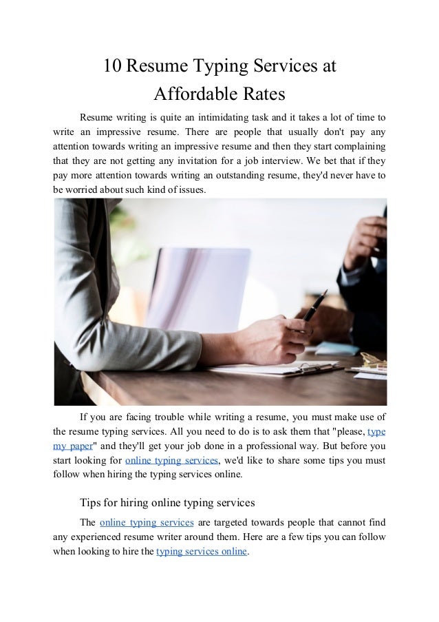 The 9 Best Resume Writing Services of cv typing services