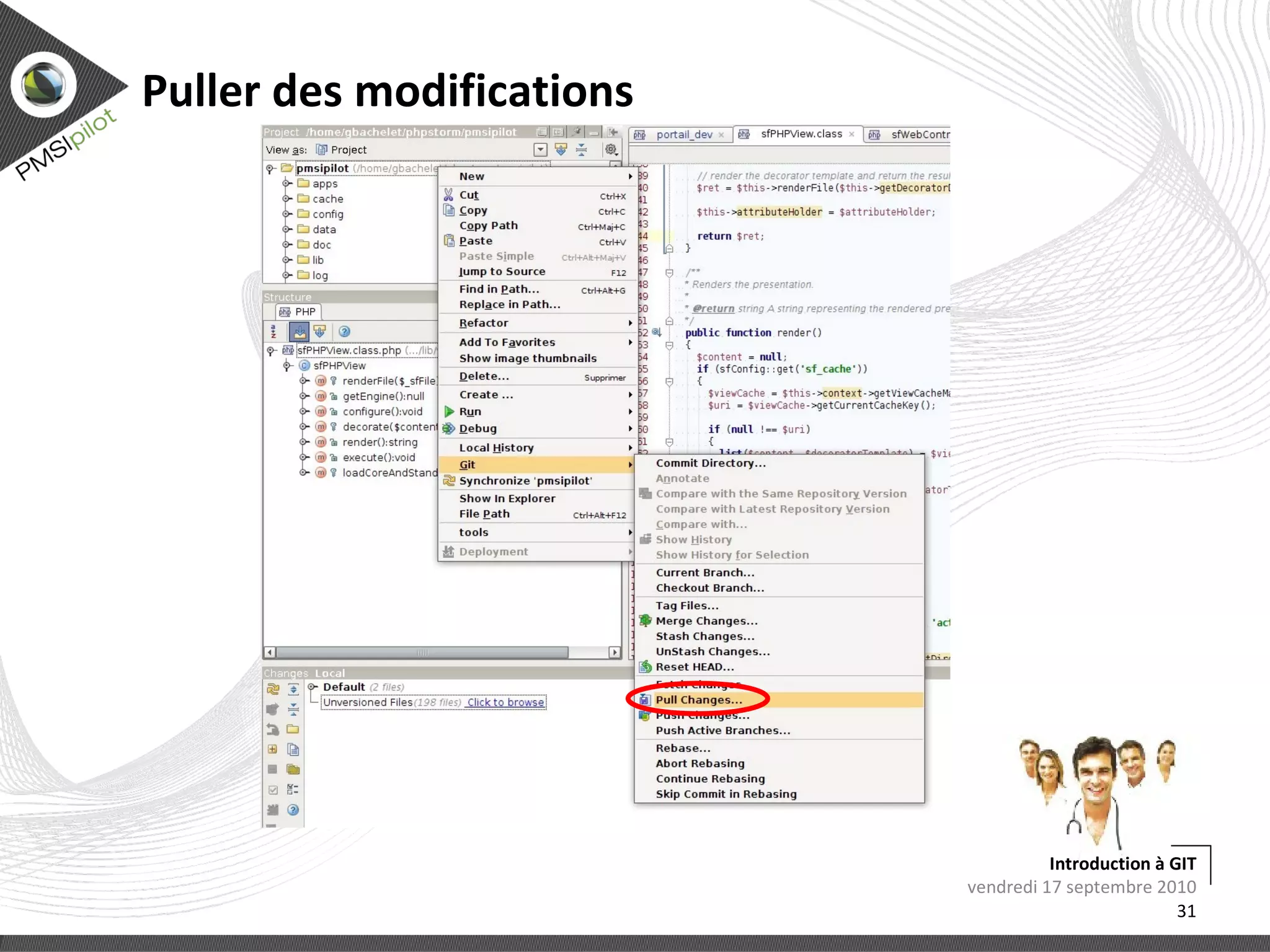 Travailler avec des branches ! lundi 13 septembre 2010 Introduction à GIT 