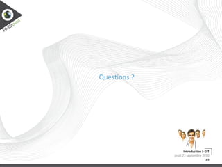 Créer des commits - Staging git status lundi 13 septembre 2010 Introduction à GIT 