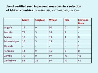 Reaching End-Users: Facts for helping CIAT move forward on strategic program development