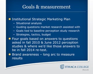 An integrated marketing revolution at Ithaca College