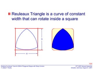 Reuleaux Triangle Rotation Machining of sharp corners using rotating tools | PDF