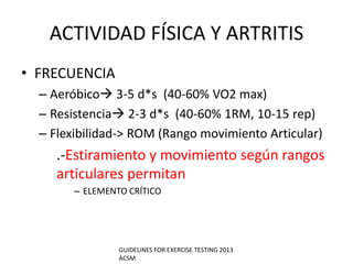Reumatología y ejercicio | PPTX