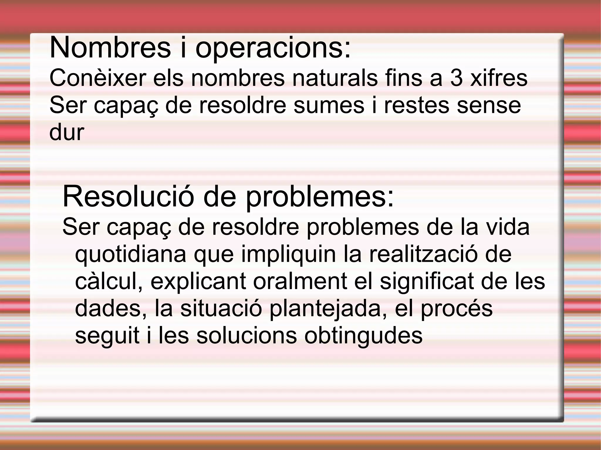 Què són les competències bàsiques? Són una sèria de capacitats que l’alumne ha d’aconseguir al finalitzar l’ensenyament obligatori, per així aconseguir : - una realització personal - exercir la ciutadania activa - incorporar-se dins la vida adulta de manera satisfactòria  - Ser capaç d’emprar tot allò que ha après en el seu dia a dia 