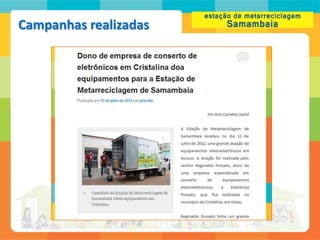 Campanhas realizadas
 