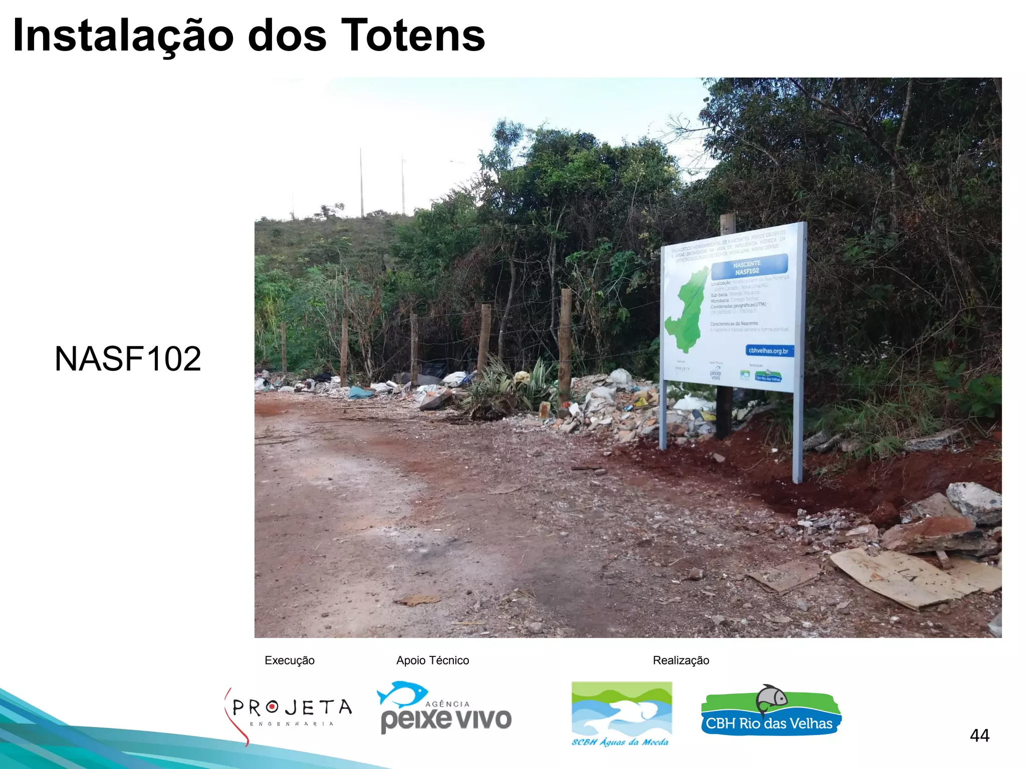 44
Execução Apoio Técnico Realização
NASF102
Instalação dos Totens
 